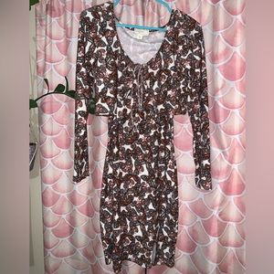 No Comment Dress and Cardigan Butterfly Set